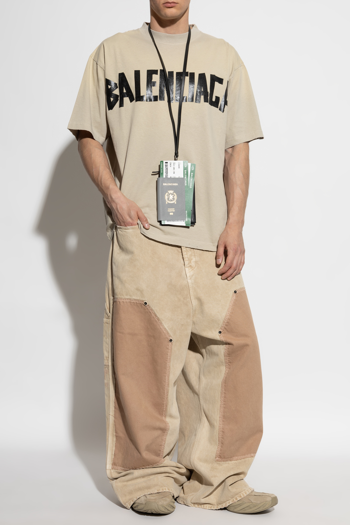 BALENCIAGA Tシャツ ベージュ 楽天市場】バレンシアガ（カラーベージュ）（Tシャツ